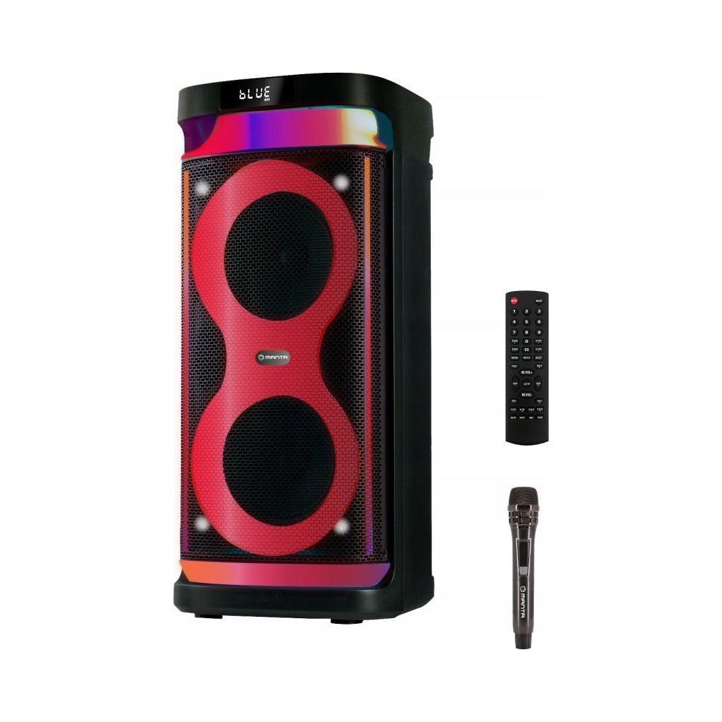 2X Karaoke Bluetooth Speaker Portable Power Audio Manta ARGOS Microphone 100