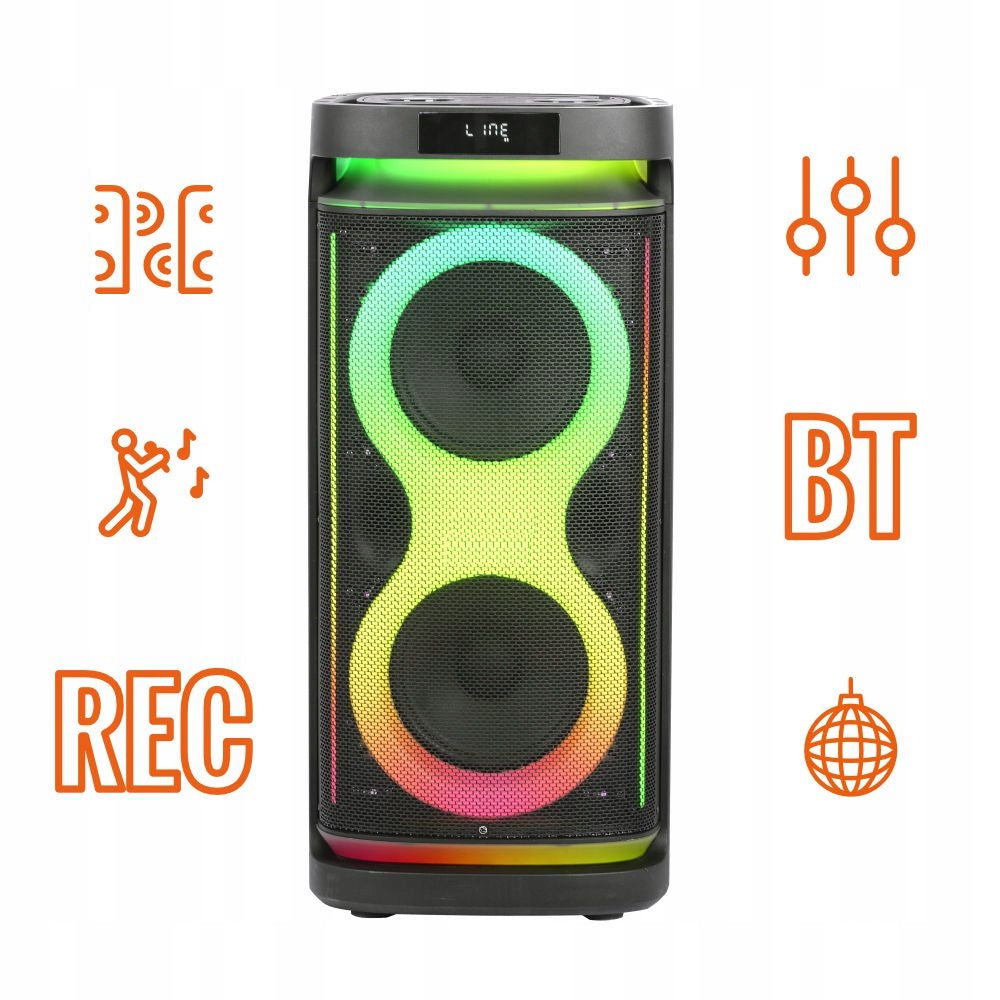 2X Karaoke Bluetooth Speaker Portable Power Audio Manta HEKTOR Microphone 16 Model HEKTOR