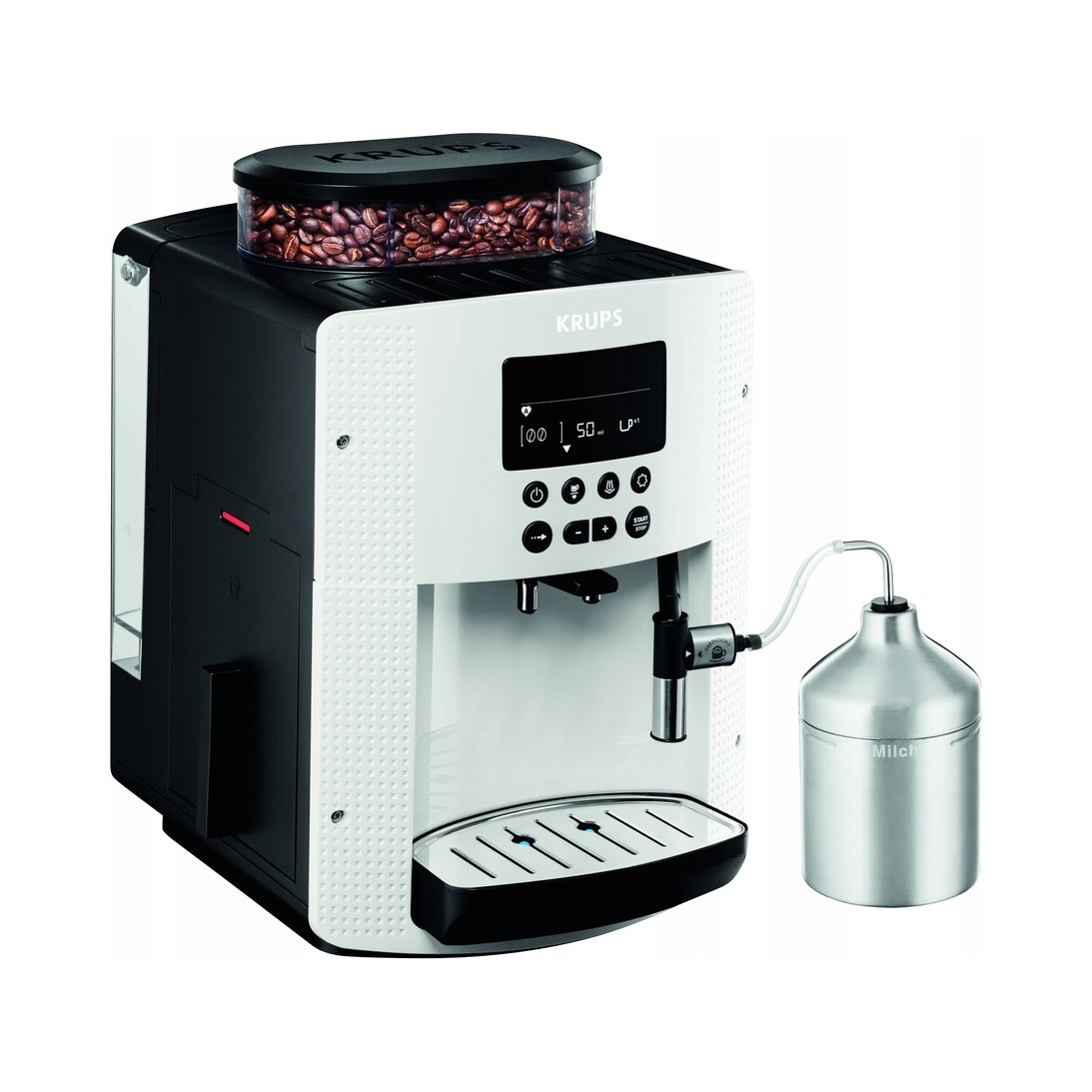 2X Krups Essential Pisa EA816170, espresso machine, white