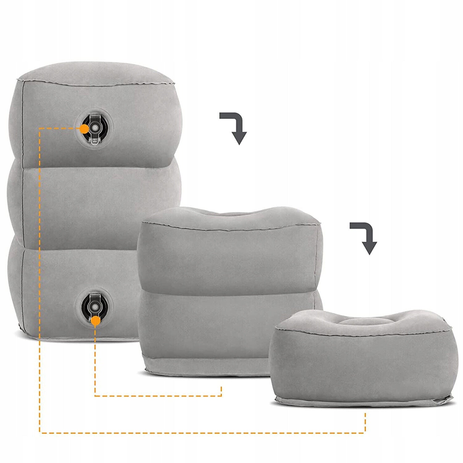 2X LEG CUSHION, FOOTREST FOR TRAVEL INFLATABLE FOOT CUSHION Product weight with unit packaging 0.37 kg