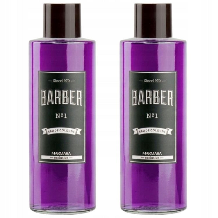 2X MARMARA BARBER COLOGNE NO.1 REFRESHING AFTERSHAVE COLOGNE 500 ML