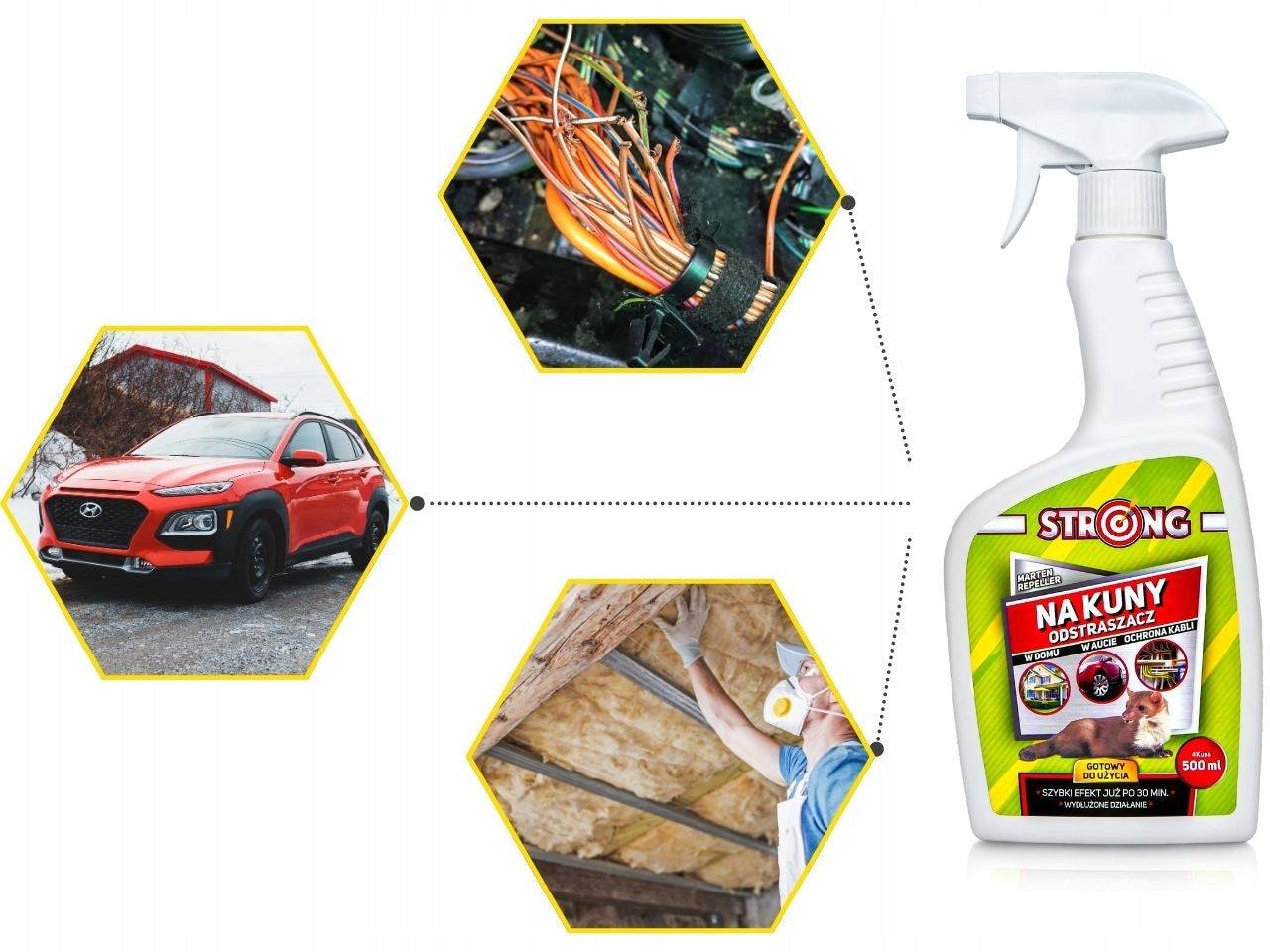 2X MARTEN REPELLENT FOR CAR AND HOME EXTENDED ACTION STRONG 500ML Manufacturer code 3432