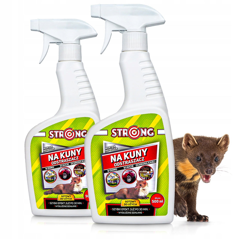2X MARTEN REPELLENT FOR CAR AND HOME EXTENDED ACTION STRONG 500ML