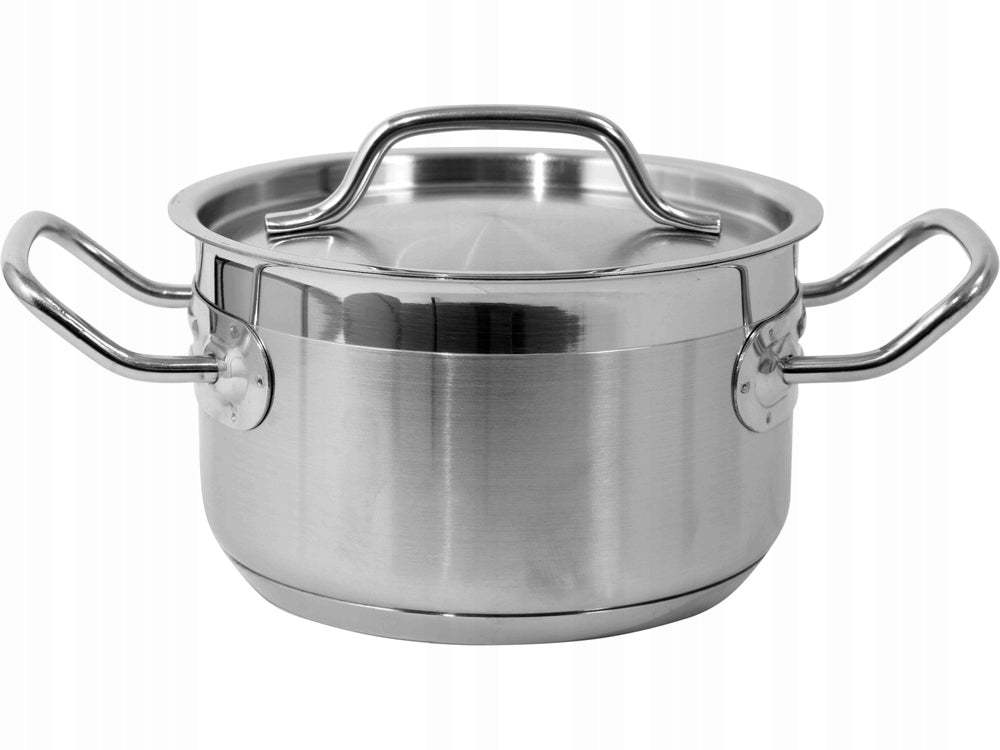 2X MEDIUM POT WITH STAINLESS STEEL LID 16X9,5CM 1,9L YG-00021 Brand Yato