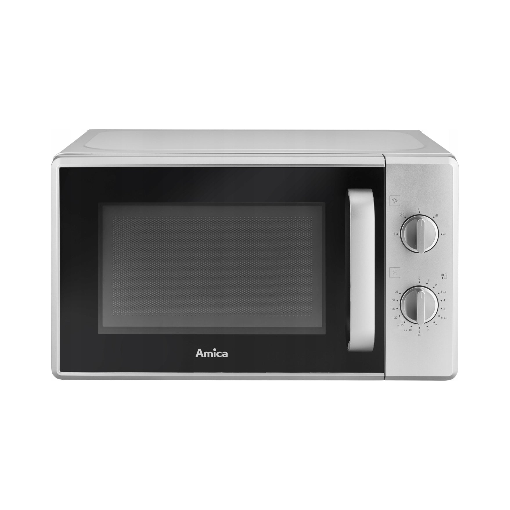 2X MICROWAVE OVEN AMMF20M1S AMICA SILVER 20L POWER 700W
