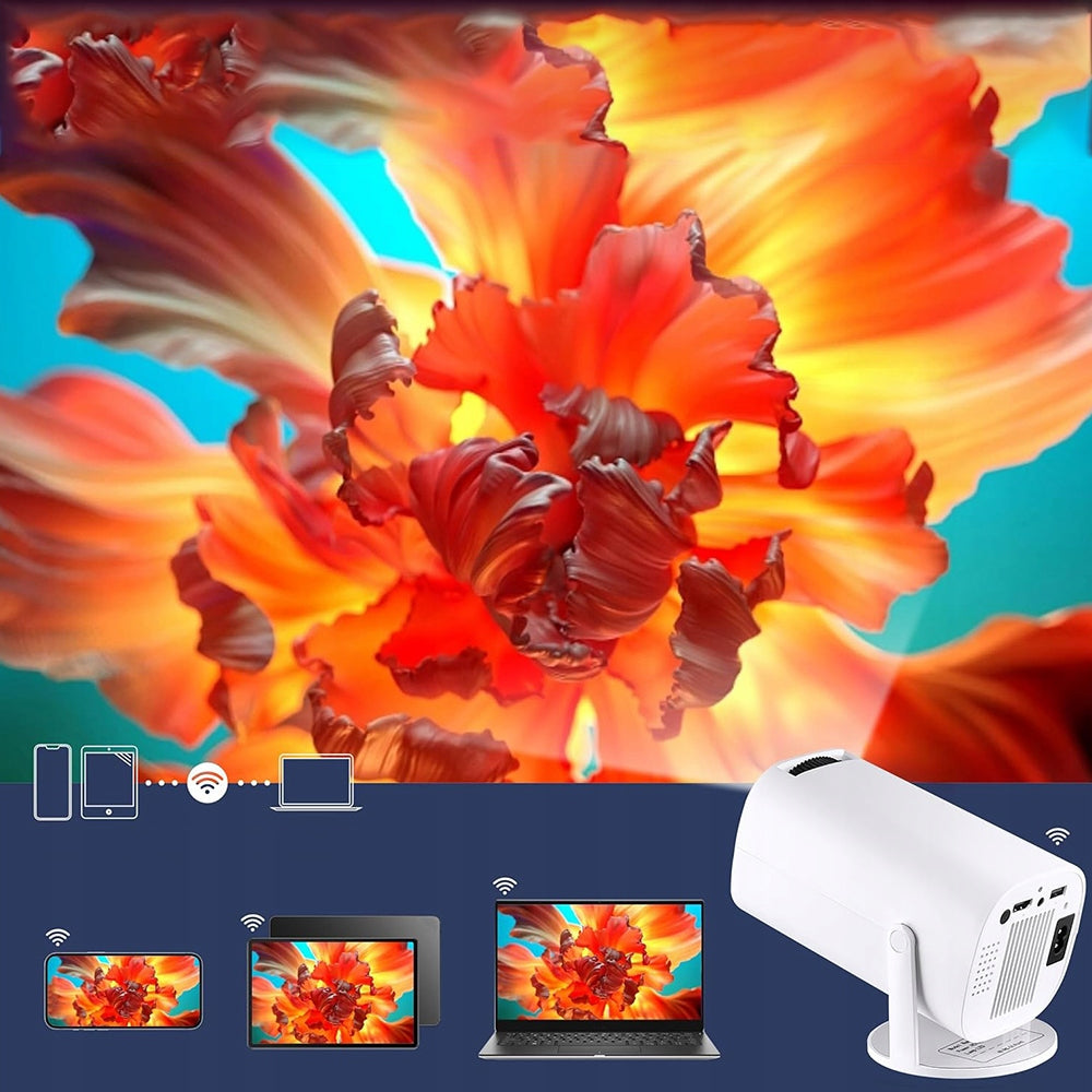 2X MINI 720P PROJECTOR WITH ANDROID 12 AND BLUETOOTH 5.0, 180° ANGLE ADJUSTMENT Brand no brand