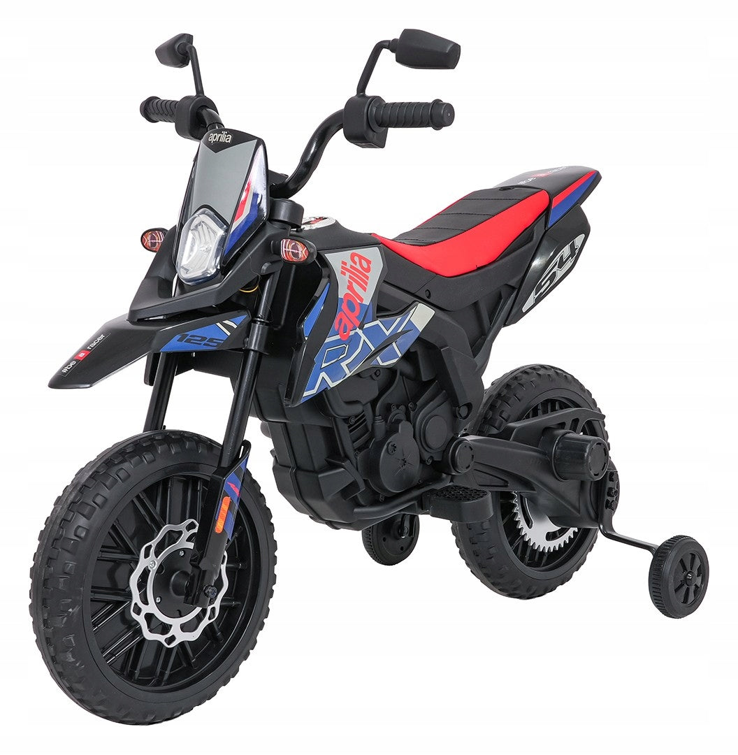 2X MOTOR FOR CHILDREN on battery APRILIA RX registration name SIDE WHEELS Maximum speed 7 km/h