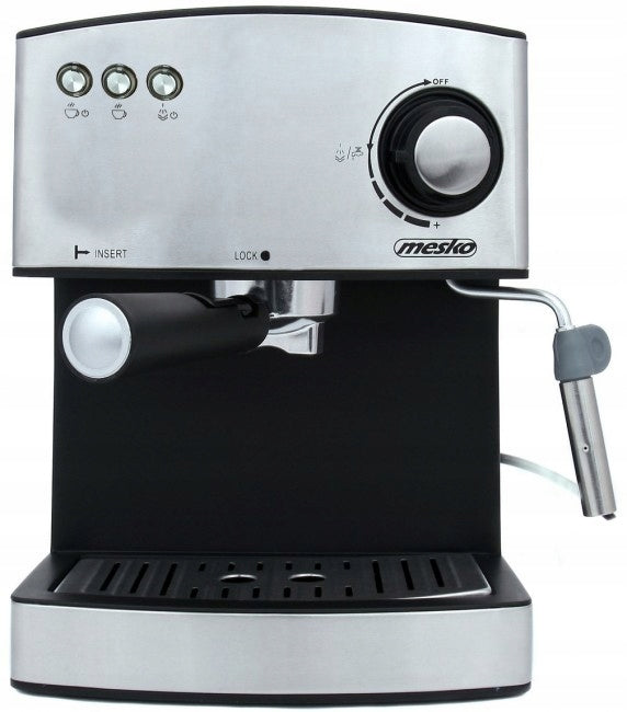 2X Mesko MS 4403 Espresso machine flask for coffee 15 bar Foamer Silver Brand Mesko