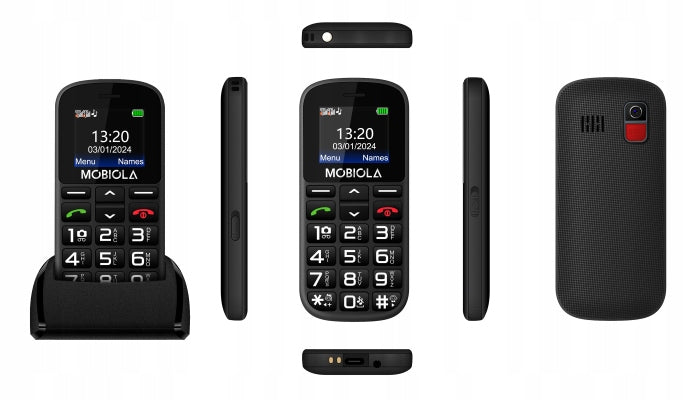 2X Mobile phone Mobiola MB200 2G 32 MB / 32 MB 2G black Built-in memory 32 MB