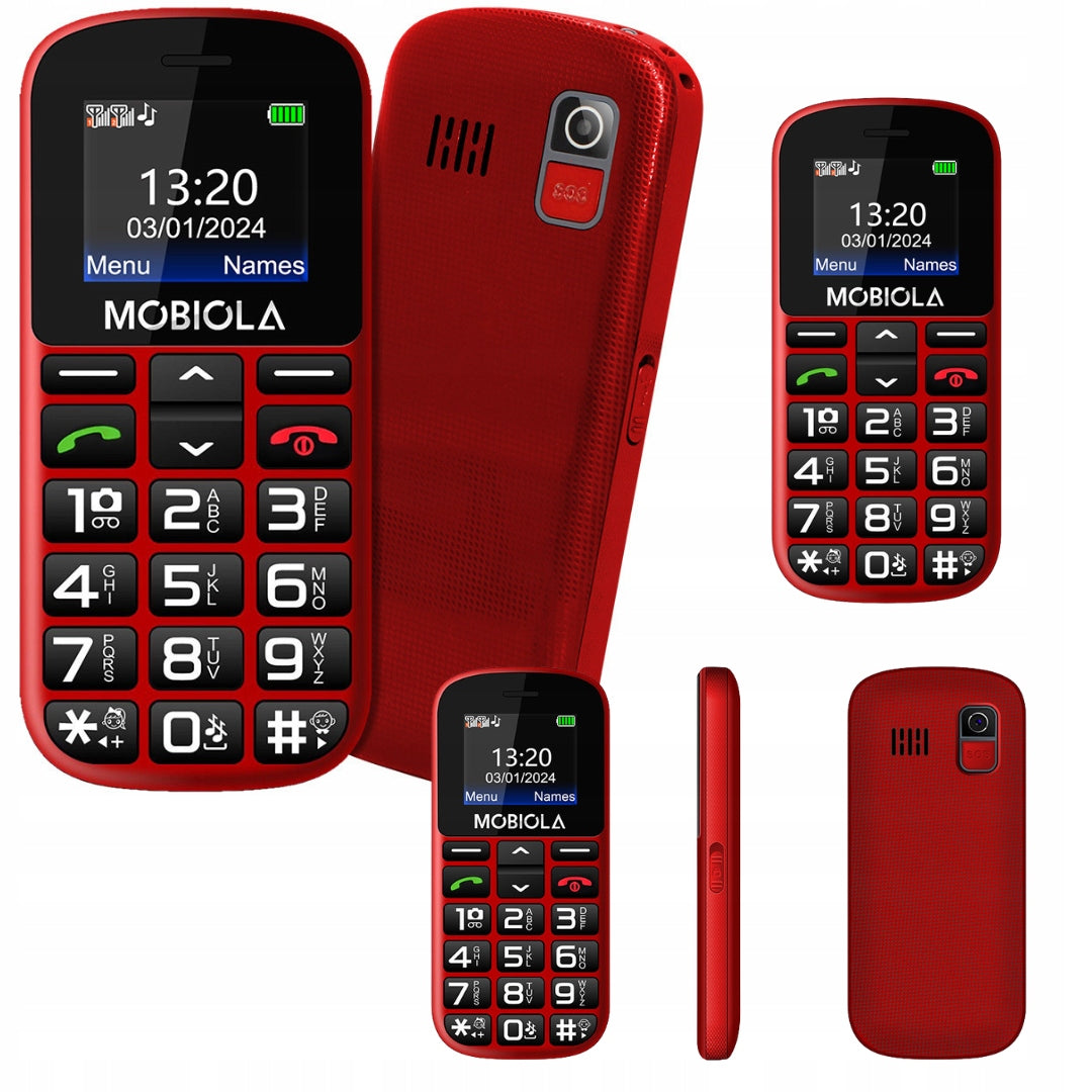 2X Mobile phone for senior Mobiola MB200 2G 32 MB 2G red