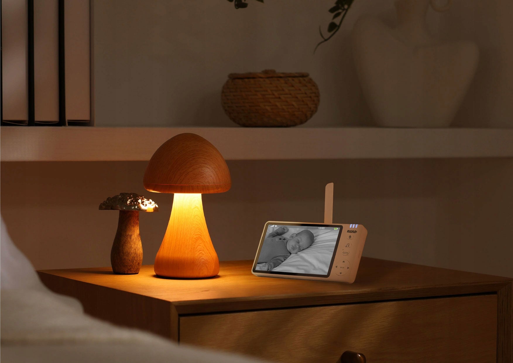2X NENO TI AMO Baby monitor 2,4 GHz and care assistant with SOS function Kind electronic nanny