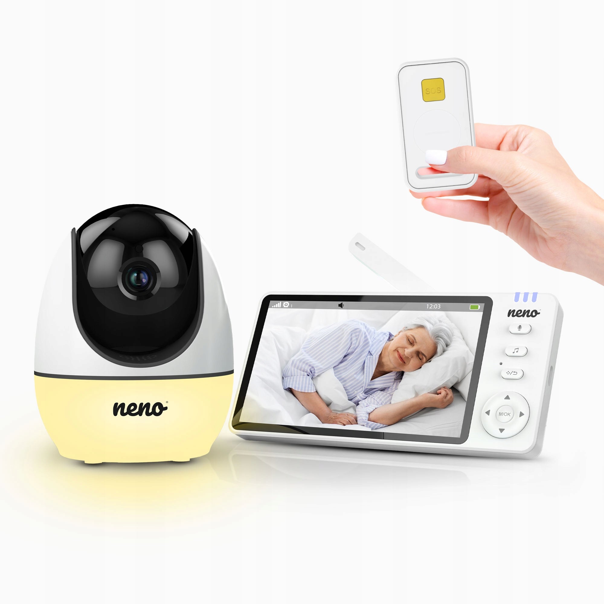 2X NENO TI AMO Baby monitor 2,4 GHz and care assistant with SOS function