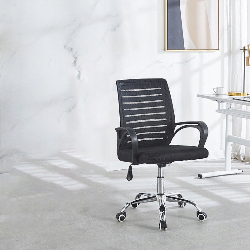2X OFFICE CHAIR SWIVEL DESK OFFICE CHAIR MESH BLACK UP TO 150KG Furniture depth 53 cm