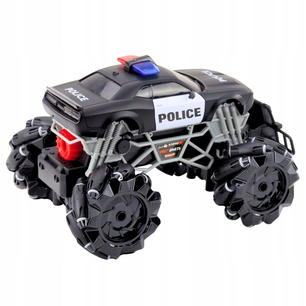 2X Off-Road Car Police Remote Controlled RC Light Smoke Effect 1:1 Brand LEAN Toys