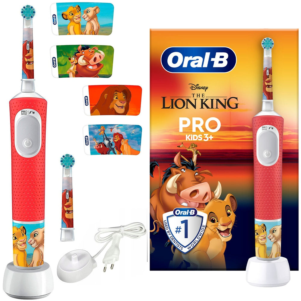2X Oral-B Pro Kids Lion King 3+ Electric Toothbrush for Kids