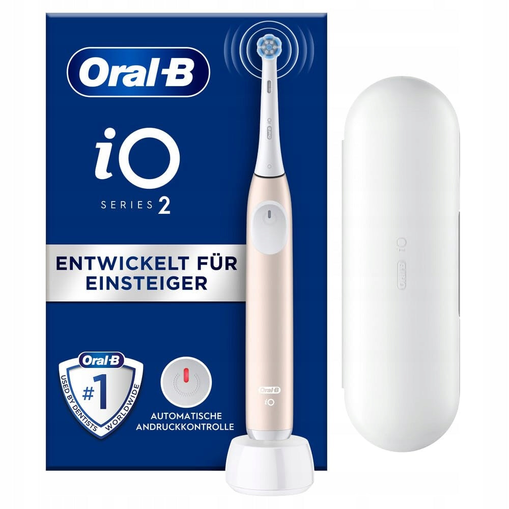 2X Oral-B iO 2 Electric Toothbrush with Case, Pink