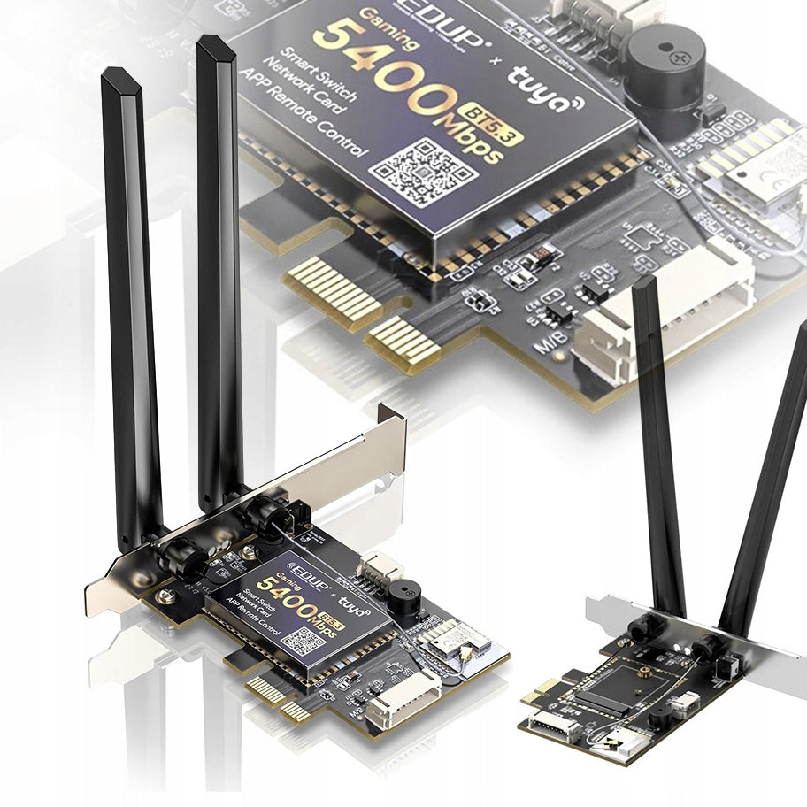 2X PCI Network Card for PC Control TUYA WiFi 6 BT with AX210SW AX5