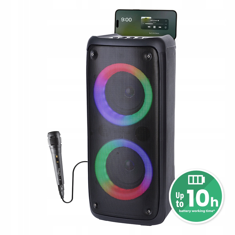 2X Portable Bluetooth Karaoke Speaker 1000W FUNBOX BT MT3181 Brand Media-tech