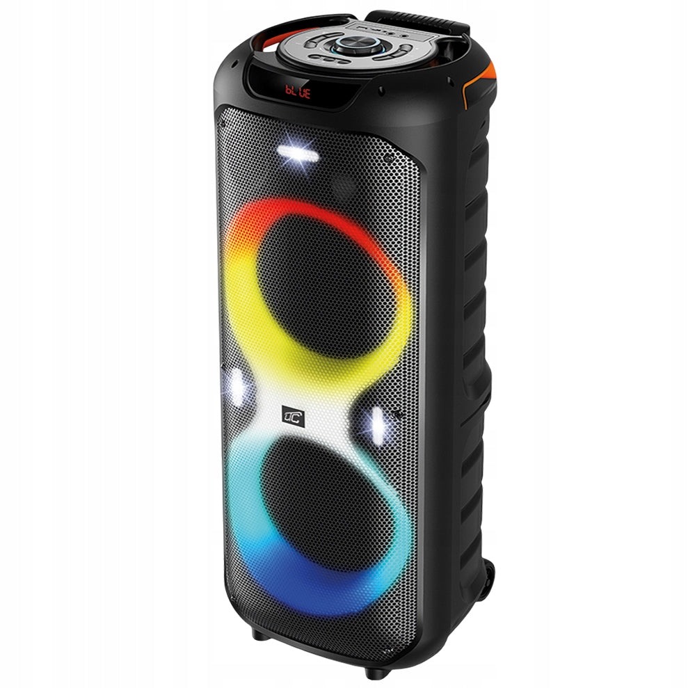 2X Portable speaker LTC wireless Bluetooth black 600W with microphones Model other