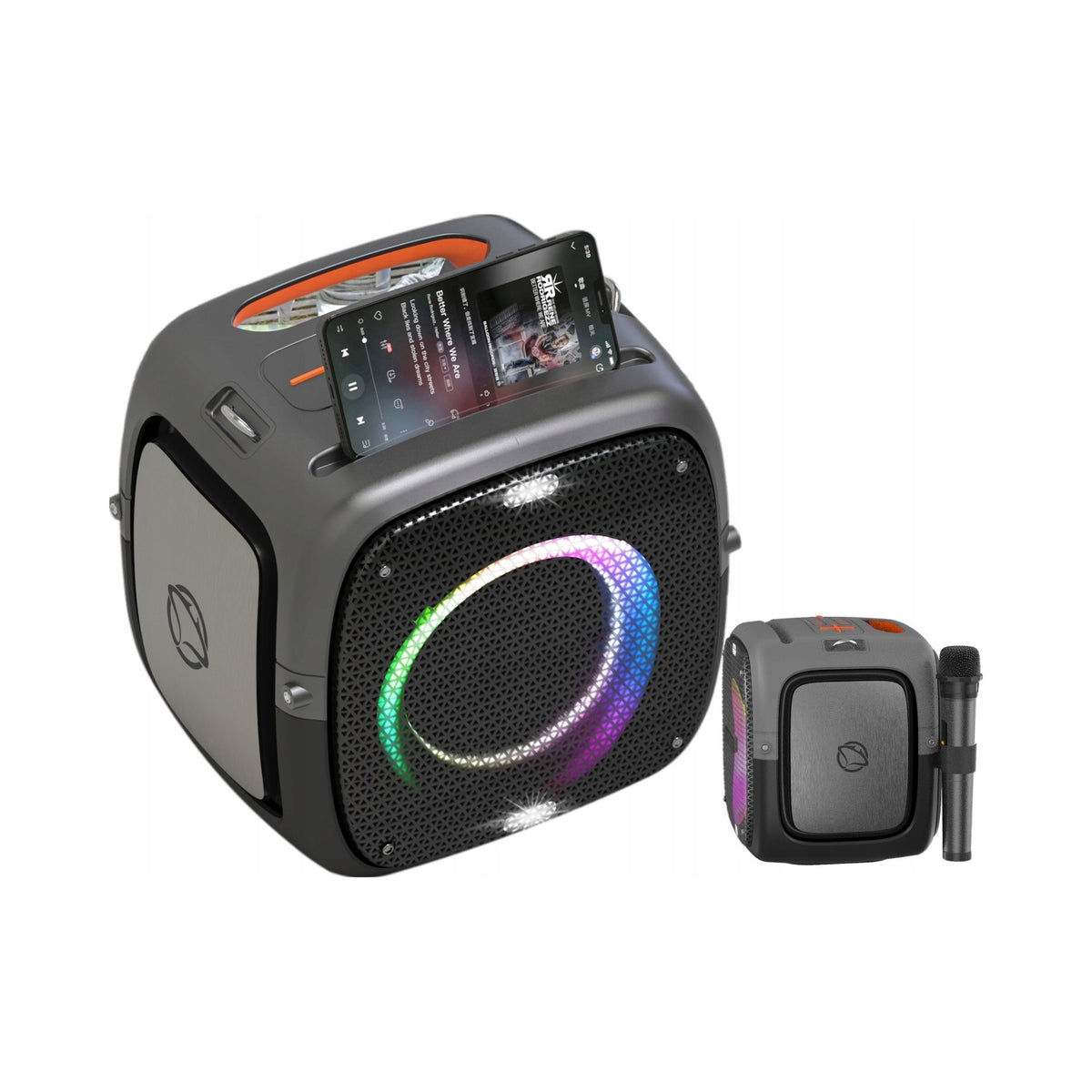 2X Portable speaker Manta Ares SPK340 bluetooth with microphone Karaoke 100W