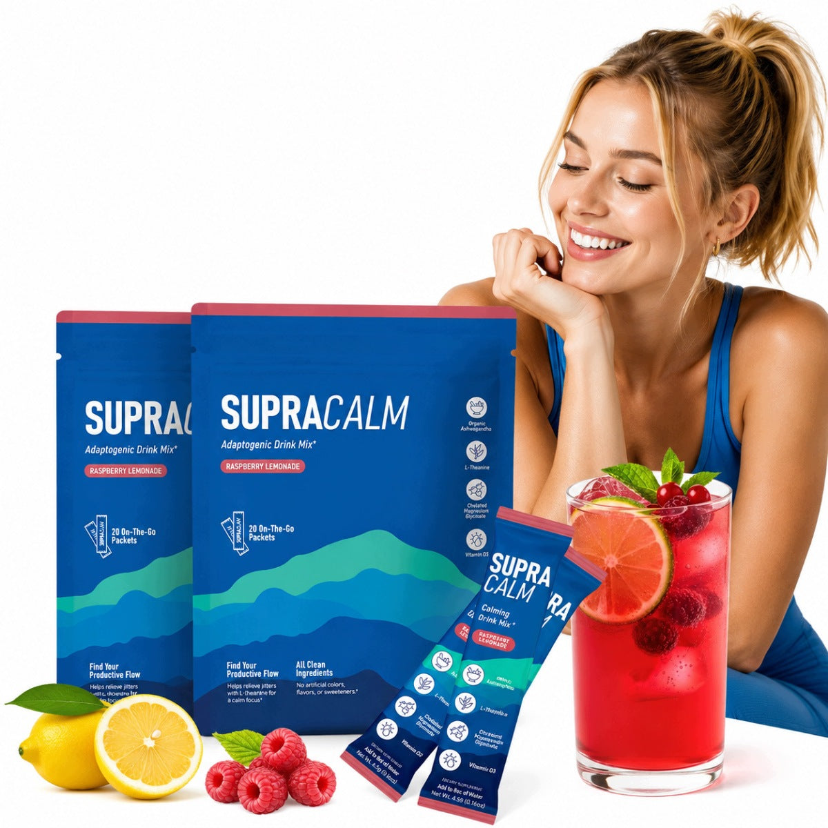 2X RASPBERRY POWDER ELECTROLYTE DRINK IMPROVE SLEEP QUALITY