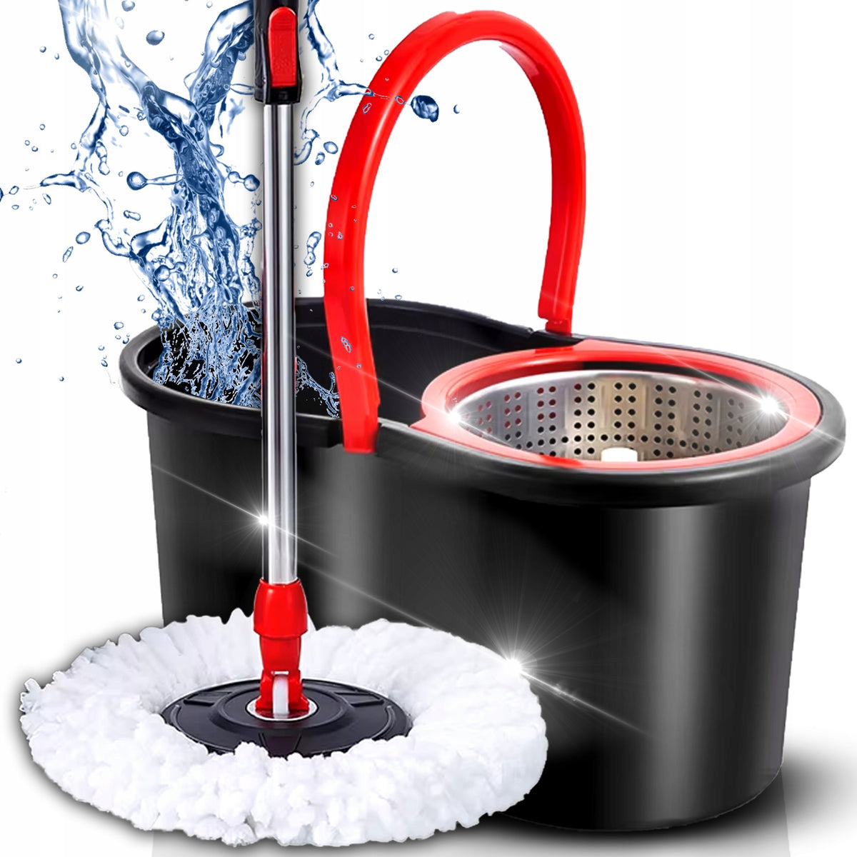 2X ROTARY MOP 360 SPIN TURBO 3in1 + 2 MICROFIBER CARTRIDGES FREEBIE