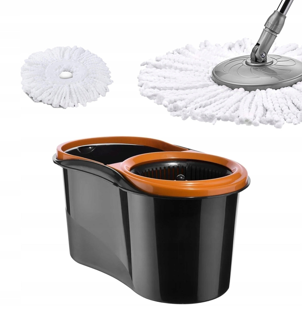 2X ROTARY MOP 360° TURBO SPIN METAL ROTOR + 2 MICROFIBER CARTRIDGES Manufacturer code SMS14LB