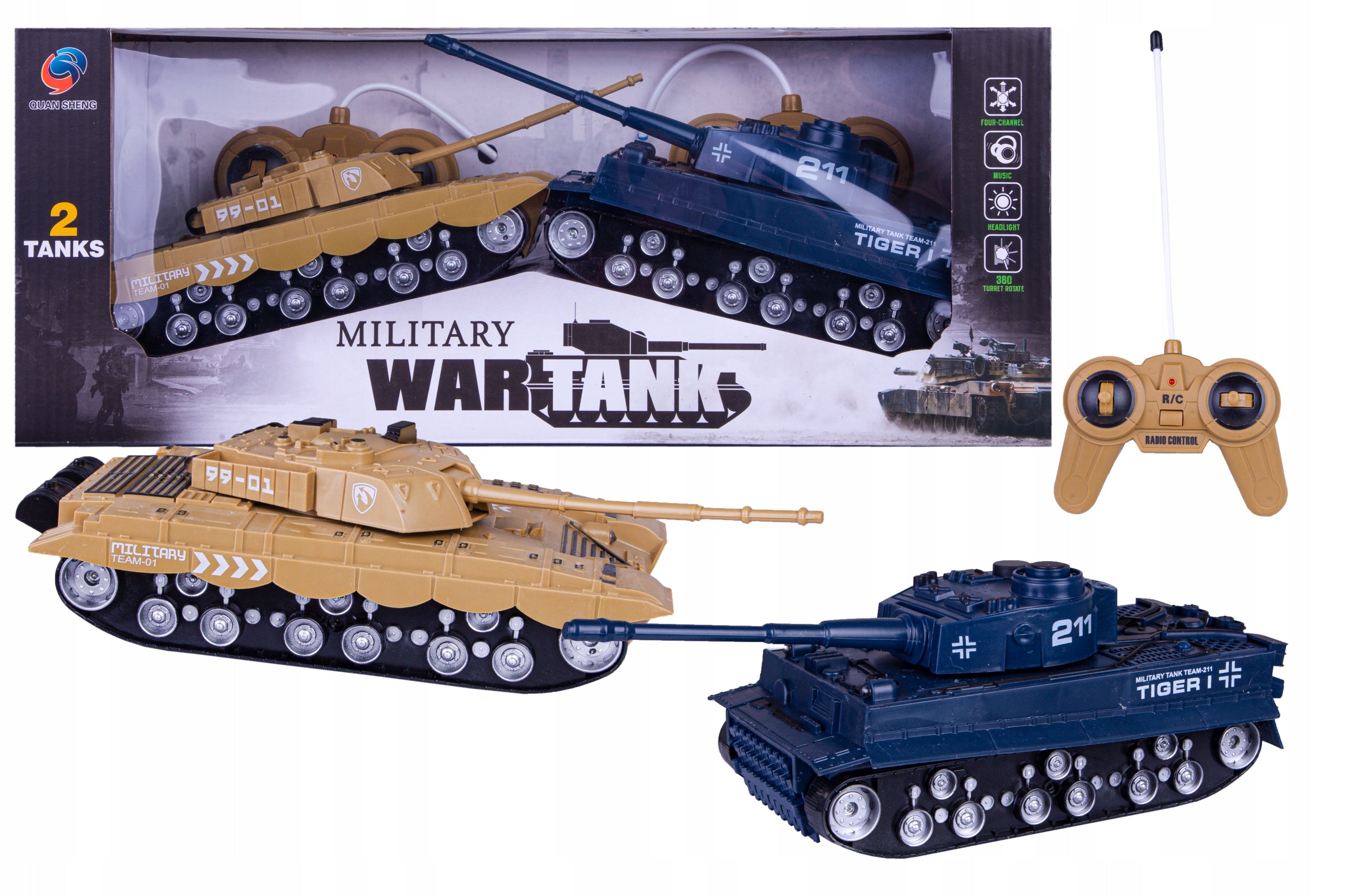 2X Remote Control Tank For Radio Tiger I I Type 99 Set