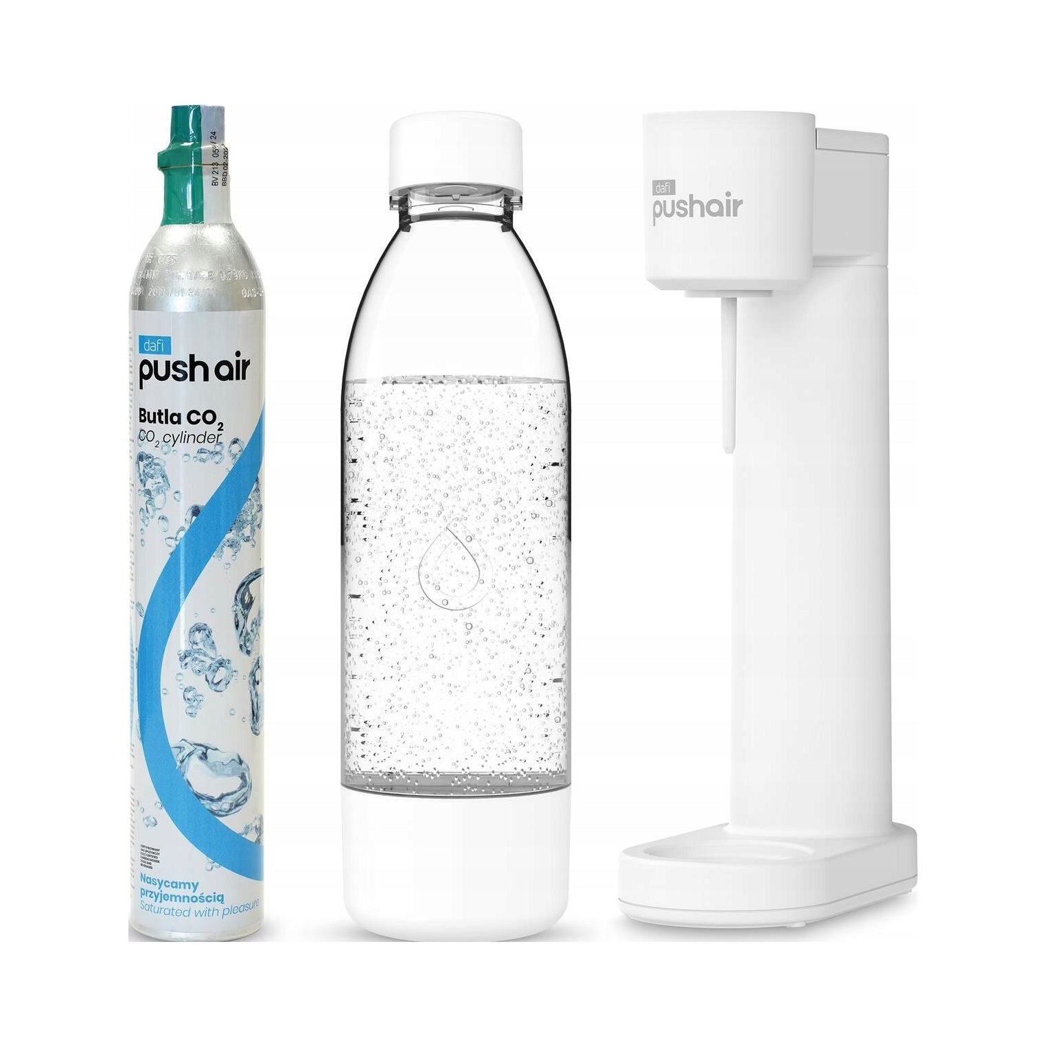2X SATURATOR DAFI PUSHAIR | BOTTLE 0,7L | CARTRIDGE CO2