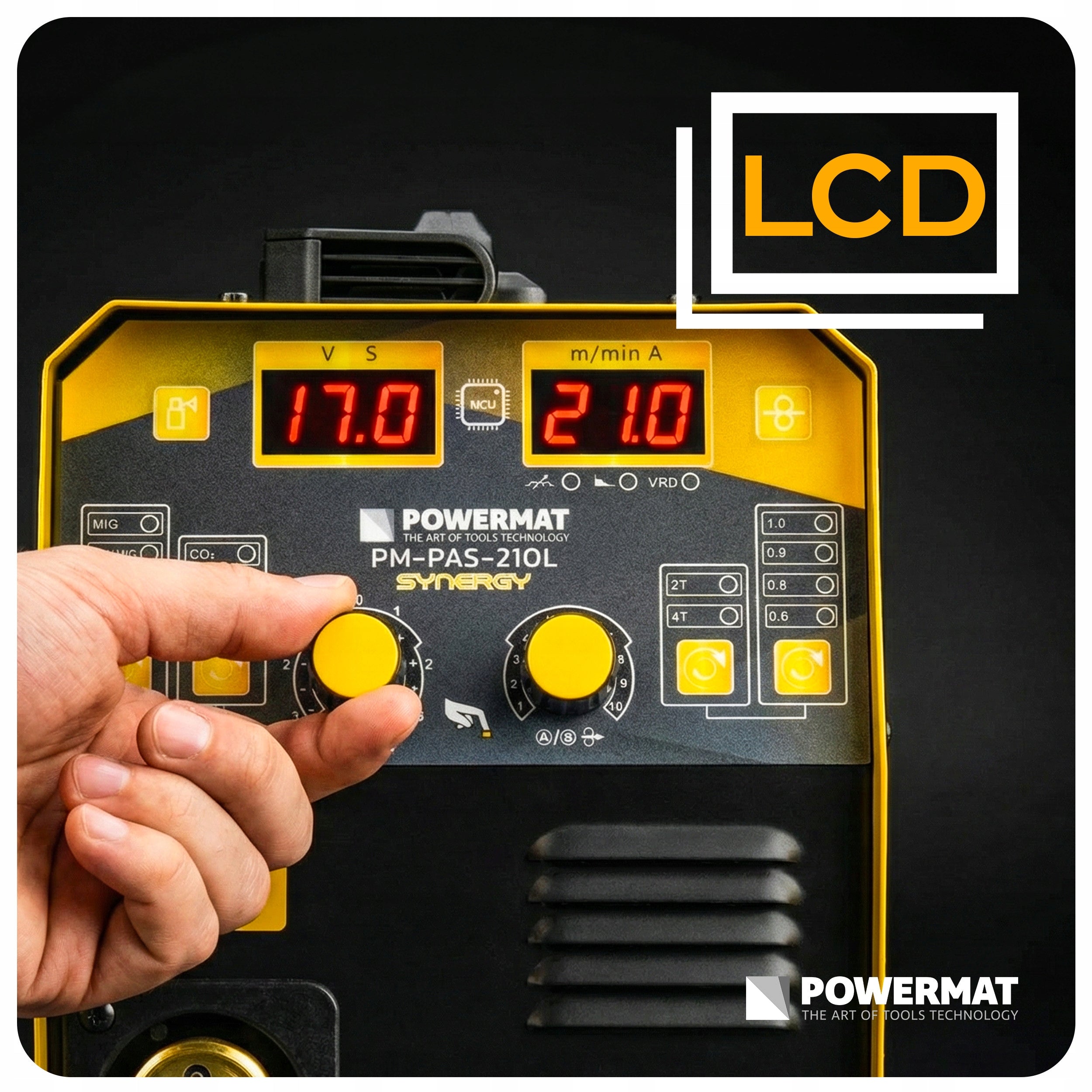 2X SEMI-AUTOMATIC MIGOMAT INVERTER WELDING MACHINE 210A MIG MAG MMA TIG LIFT SYNERG Manufacturer code PM1544