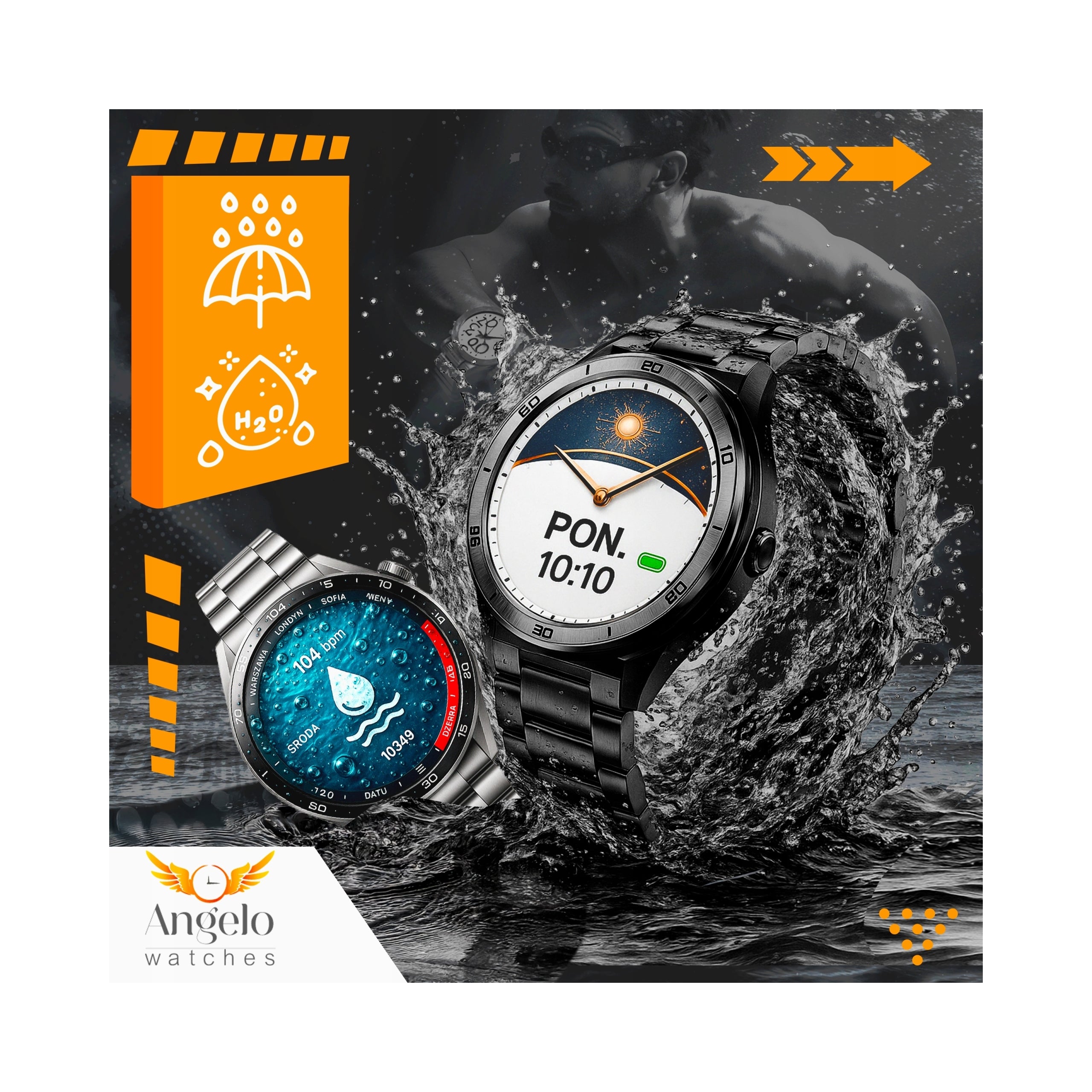 2X SMARTWATCH CARDIOWATCH MALE ECG CONVERSATION PPG HRV SEN AMOLED MENU POLISH