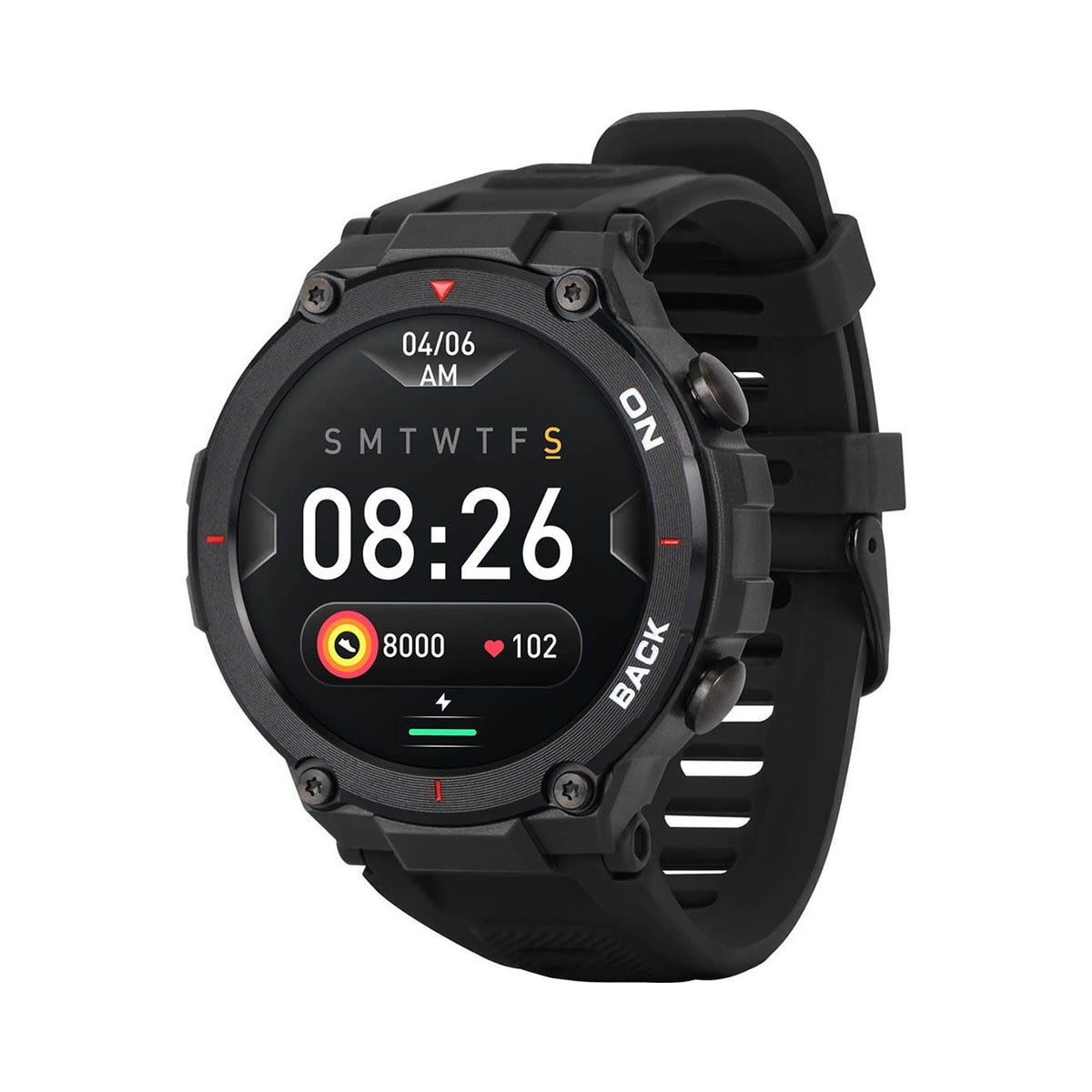 2X SMARTWATCH GARETT GRS BLACK MEN'S ELECTRONIC WATCH GPS+ALGAE