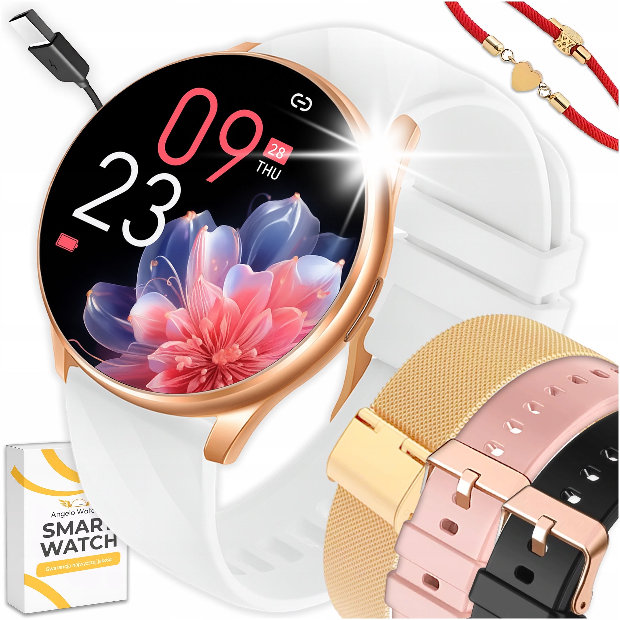 2X SMARTWATCH WOMEN'S WATCH MENU PL TALK NOTIFICATIONS PULSE SPORT ZDROW