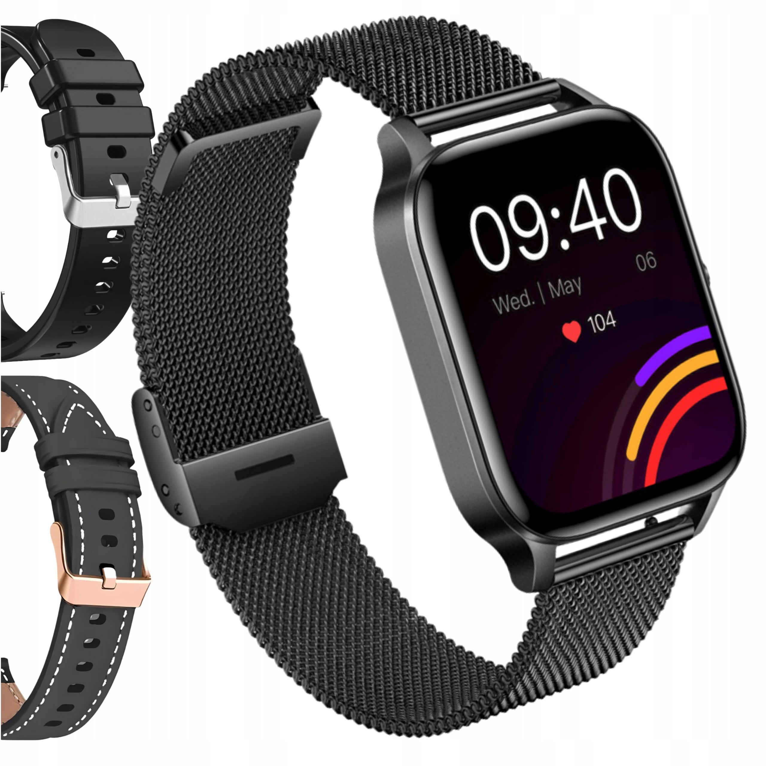 2X SMARTWATCH WOMEN'S WATCH PL TALK NOTIFICATION MENU POLISH + 3 STRAP Brand Angelo Watches