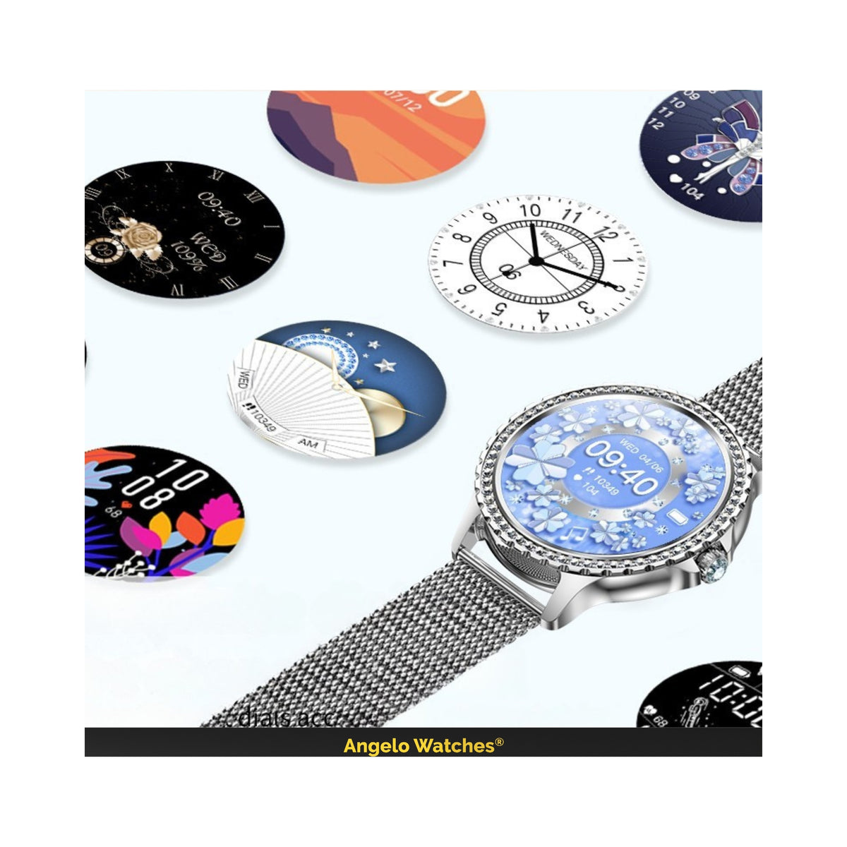 2X SMARTWATCH WOMEN'S WATCH POLISH MENU SMART WATCH FOR WOMEN P