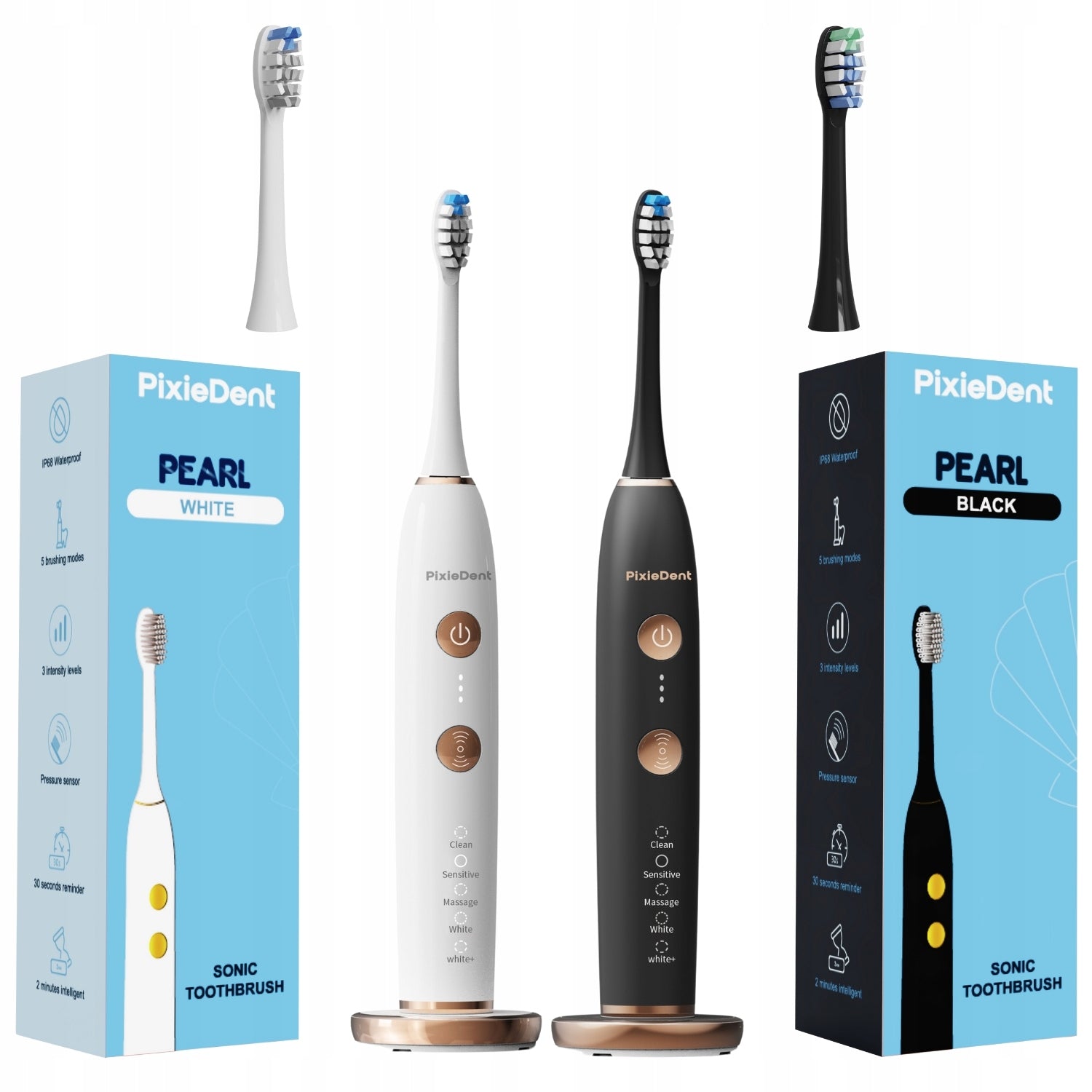 2X SONIC TOOTHBRUSH 4 TIPS WHITENING POLISHING KIT Brand no brand
