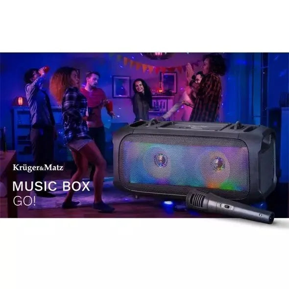2X SPEAKER PORTABLE BOOMBOX AUDIO SYSTEM KM0559 MUSIC BOX GO Brand Kruger&Matz