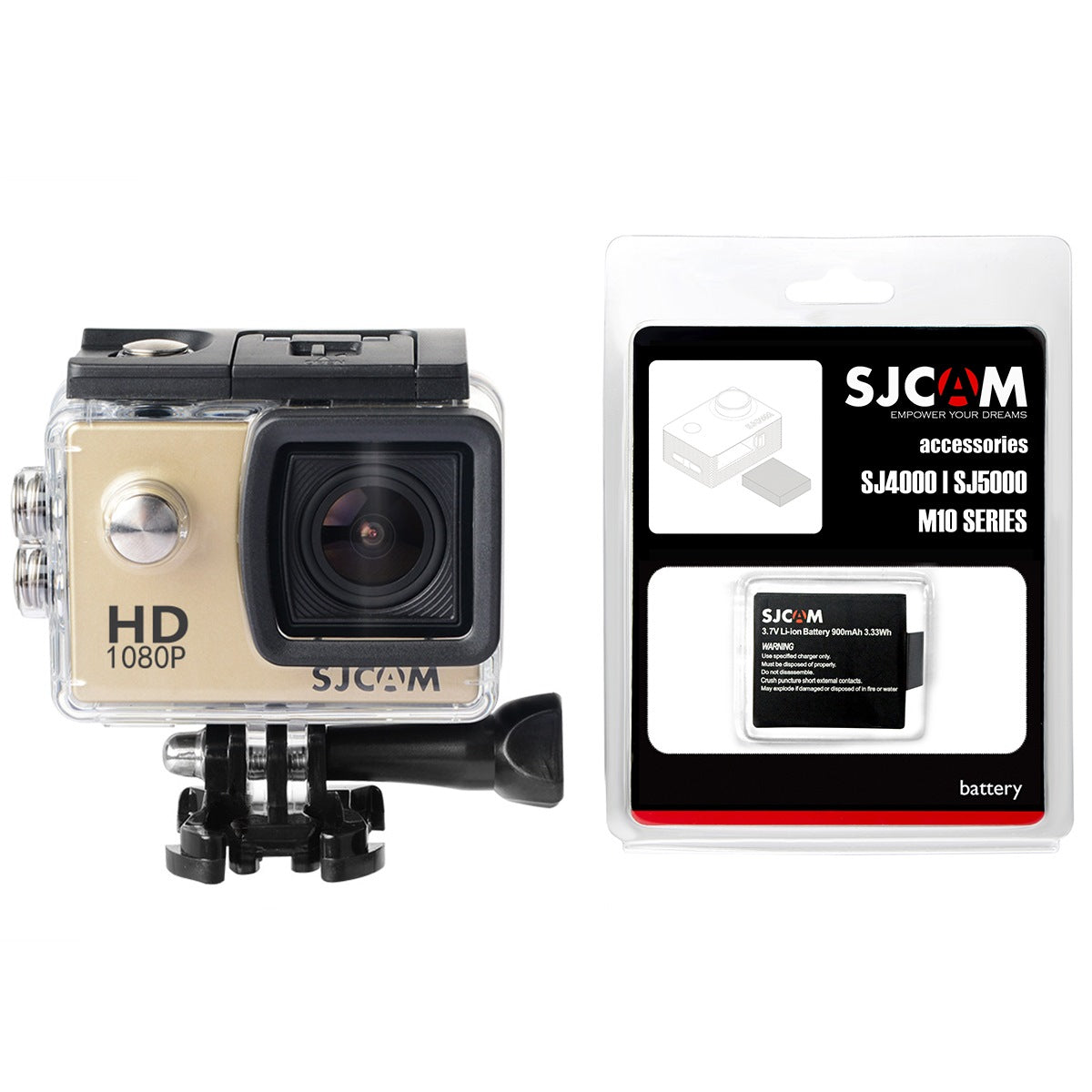 2X SPORTS CAMERA SJCAM SJ4000 1080P FULL HD WATERPROOF MOTO ACCESSORIES