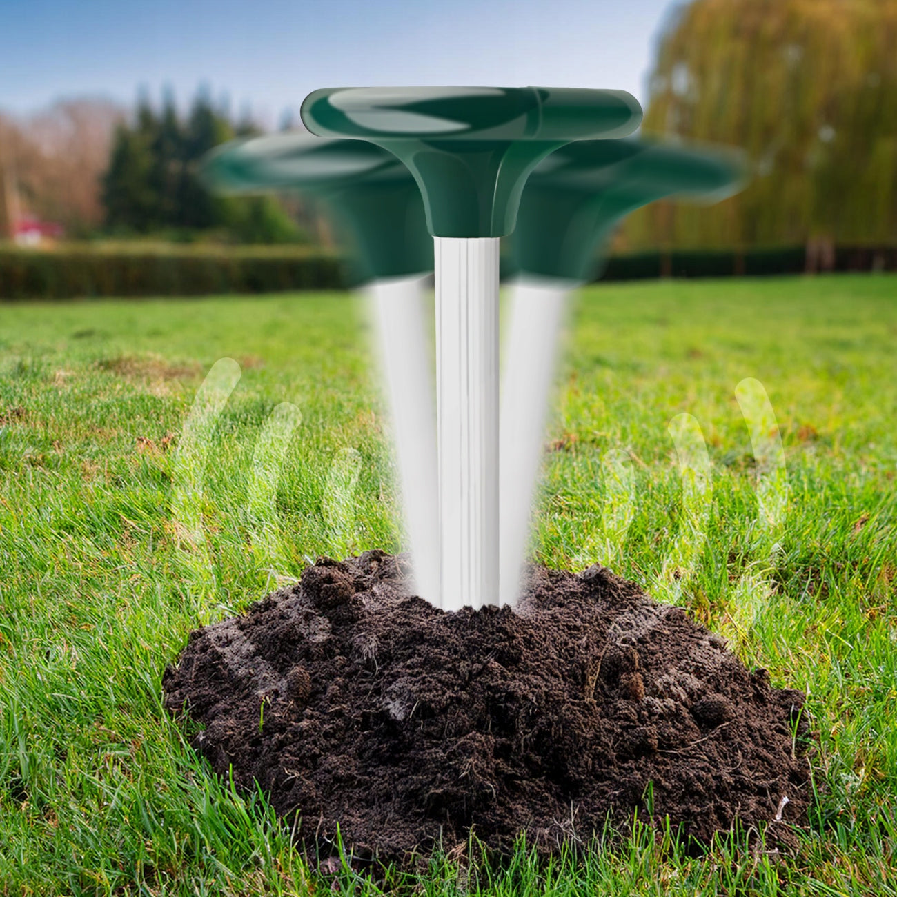 2X STRONG DETERRENT FOR MOLES VOLES MARTENS SOLAR RODENTS 1700m² Brand MAXSELL