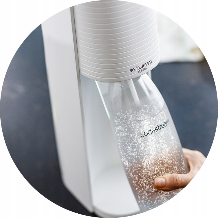 2X Saturator for gassing water SodaStream TERRA 2 bottles 2x Gas cylinder Dominant color white