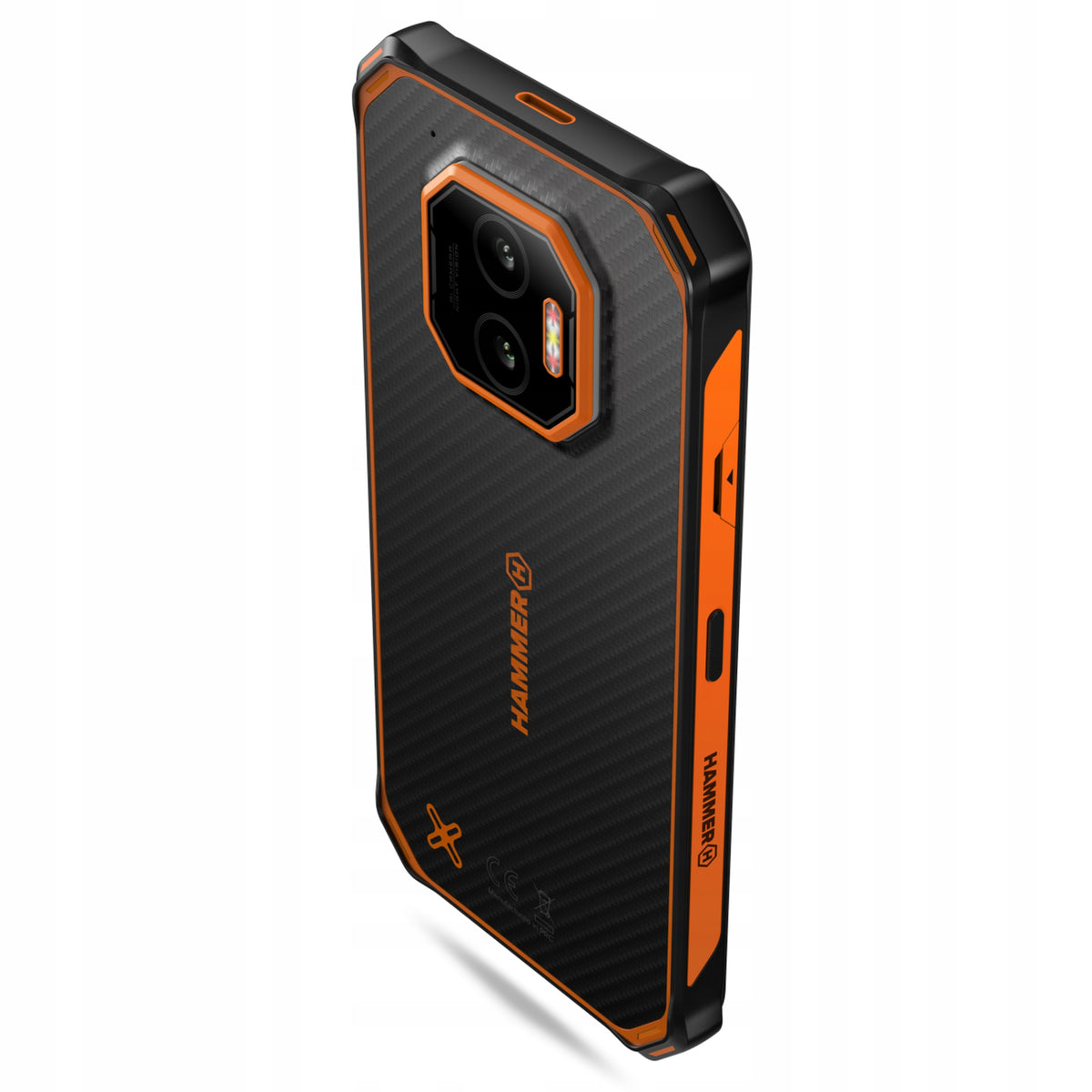 2X Smartphone HAMMER Energy X2 5G 6 GB/128 GB Black and orange Built-in memory 128 GB
