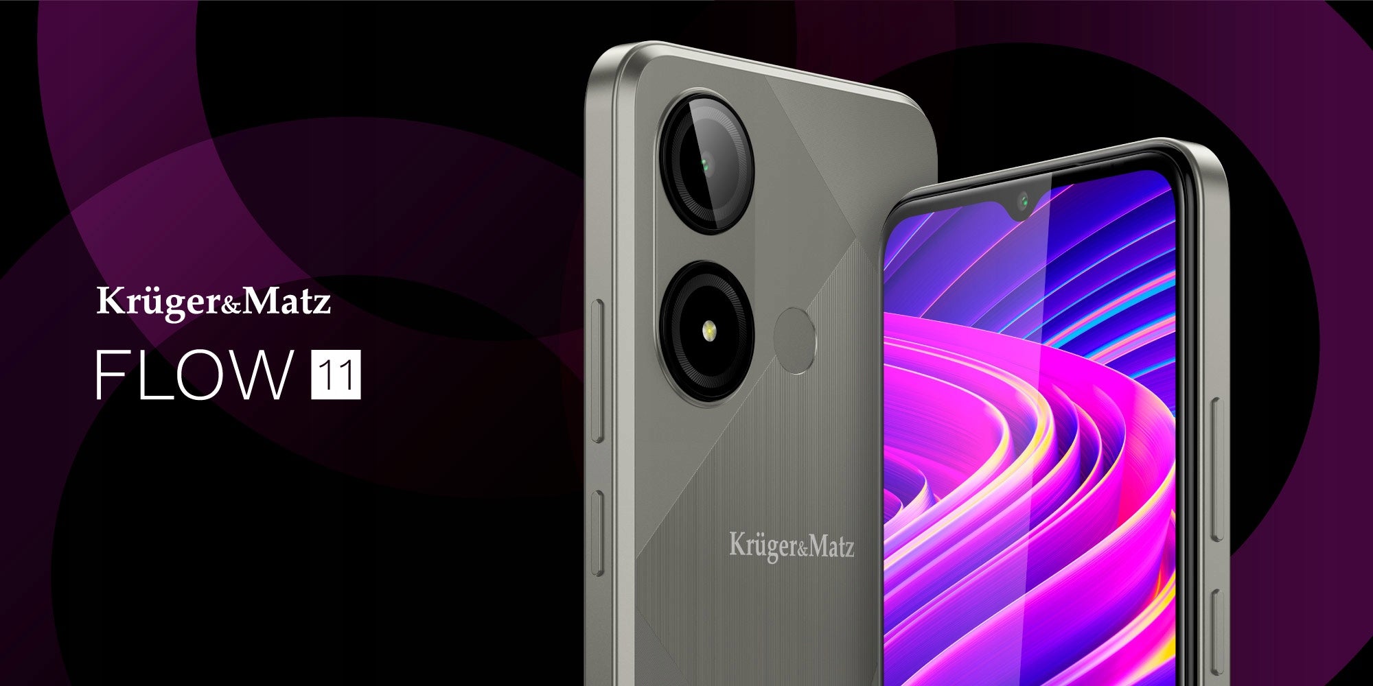 2X Smartphone Kruger&Matz FLOW 11 6,56" 4/64GB DualSIM 4000mAh LTE grey Brand Kruger&Matz