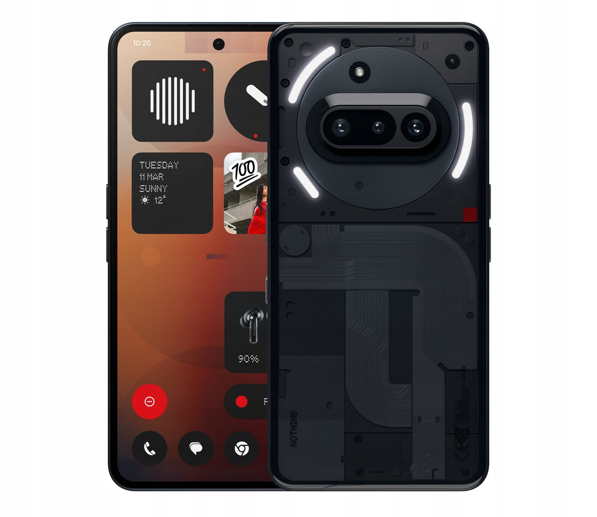 2X Smartphone Nothing Phone (3a) 12 GB / 256 GB 5G black Brand Nothing