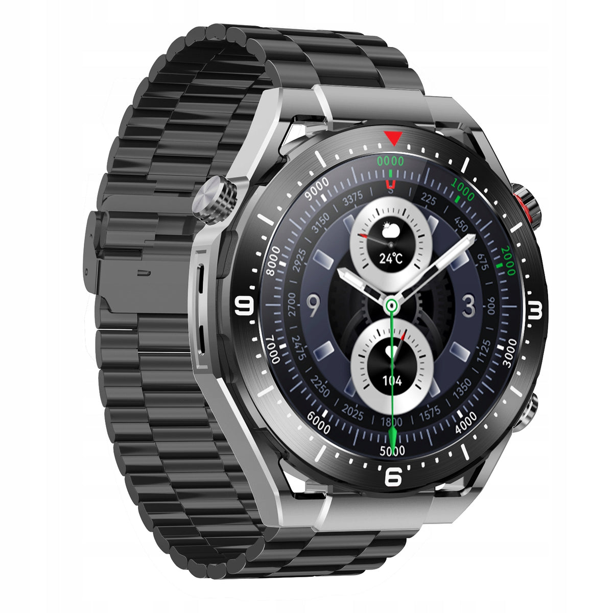 2X Smartwatch Ecowatch1 Black 3 stripes Classic sports watch EW01BL Brand no brand