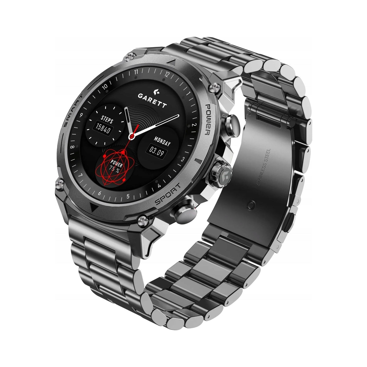 2X Smartwatch GARETT Atom Steel Silver