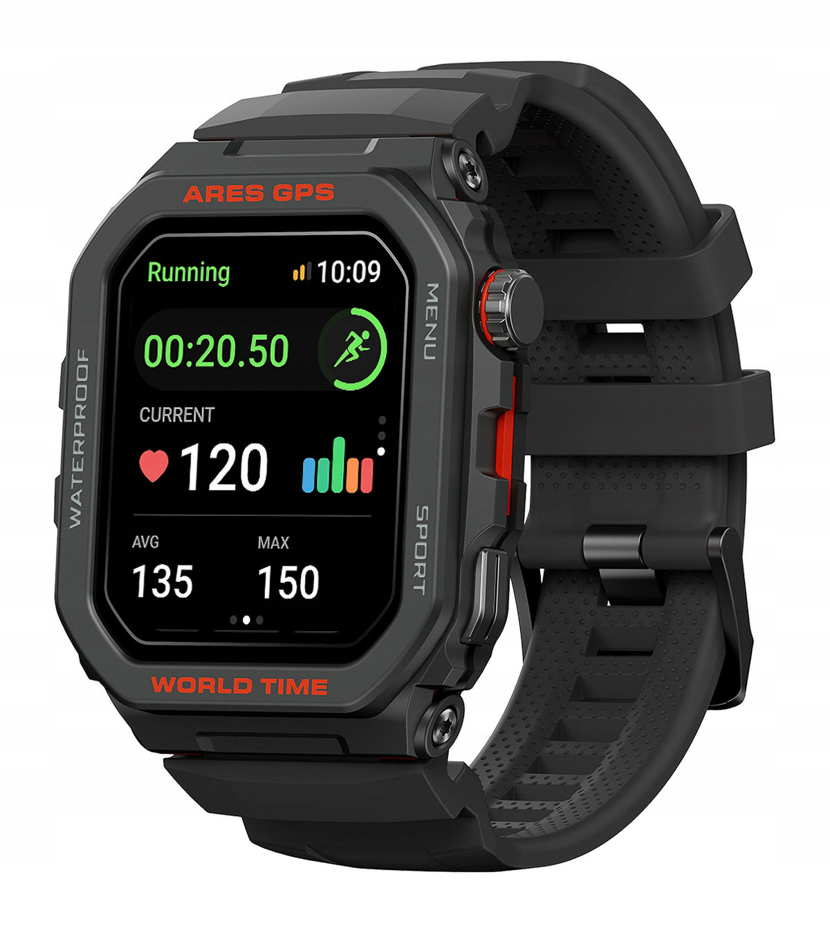2X Smartwatch Zeblaze Ares GPS Black AMOLED Alexa 3ATM 14 days Battery Brand Zeblaze