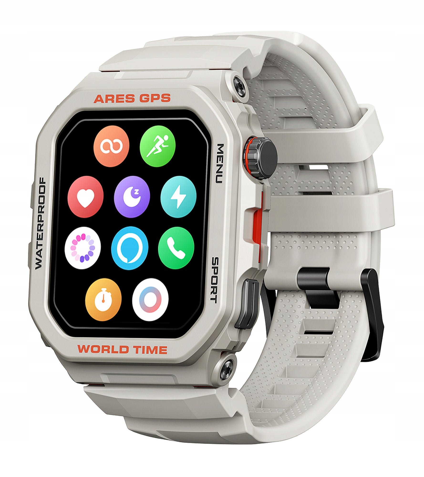 2X Smartwatch Zeblaze Ares GPS White AMOLED Alexa 3ATM 14 days Battery Brand Zeblaze