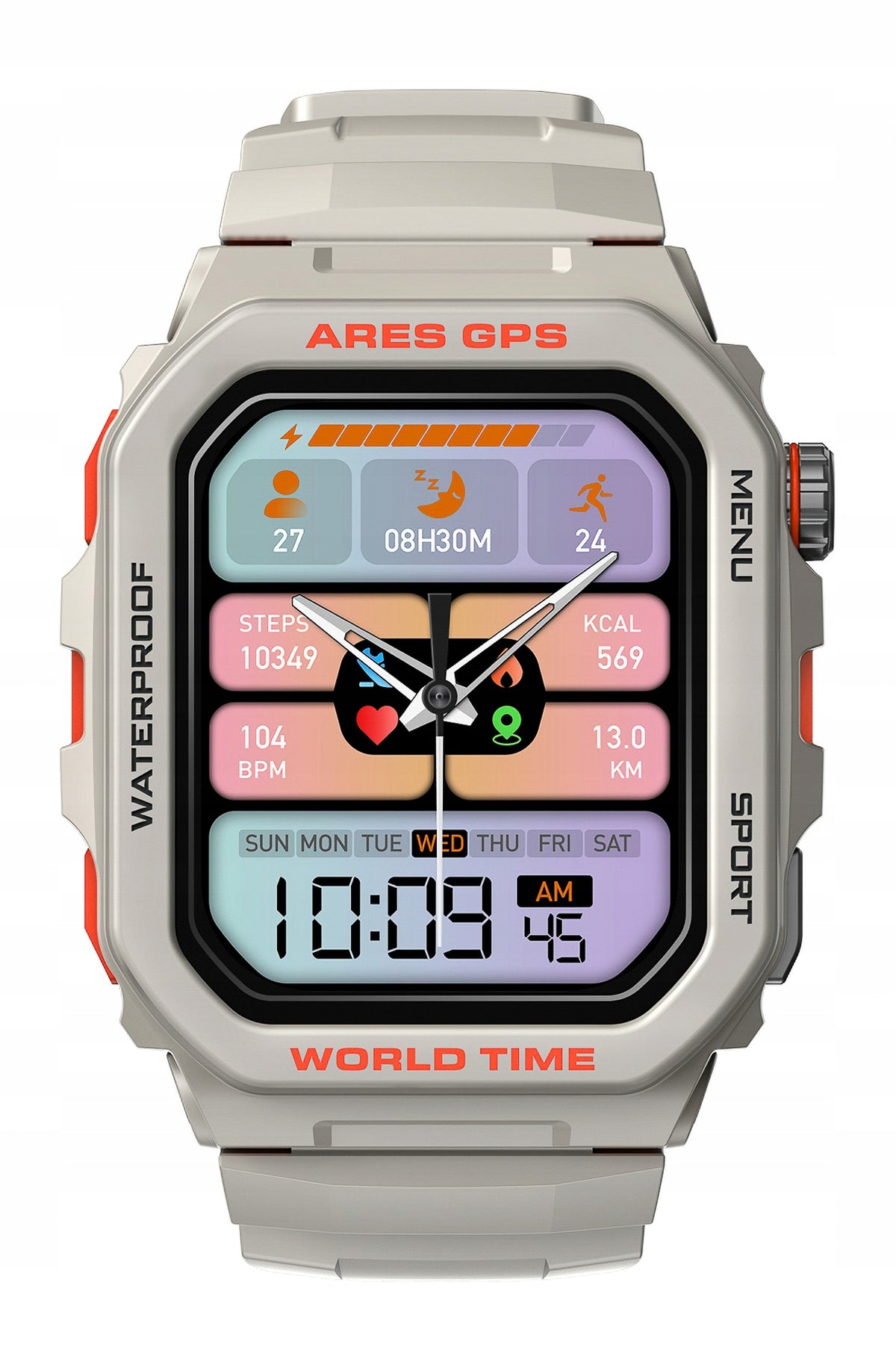 2X Smartwatch Zeblaze Ares GPS White AMOLED Alexa 3ATM 14 days Battery