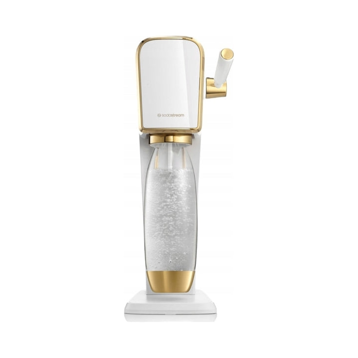 2X SodaStream Saturator Art Set + 1 L Bottle + White and Gold Cartridge