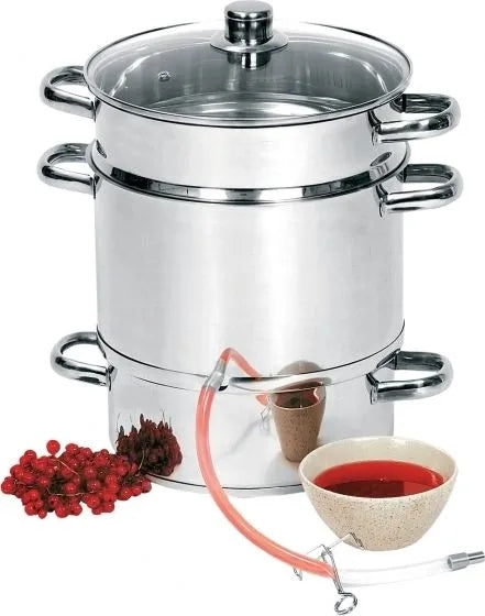 2X Steel Juicer 8 L for Fruit Multifunctional Induction Steamer ORION Capacity 8 l